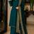 New latest stylish classic rama festive kurta set with gold zari border palazzo and dupatta