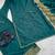 New latest stylish classic rama festive kurta set with gold zari border palazzo and dupatta