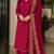 New latest stylish classic rani pink festive kurta set with gold zari border palazzo and dupatta