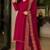 New latest stylish classic rani pink festive kurta set with gold zari border palazzo and dupatta