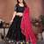 Womens's Star Georgette Traditional Motiff Semi Stitched Lehenga Choli With Cnotrance Dupatta Set