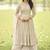 Cream wich net embroiderde plazoo suit