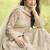 Cream wich net embroiderde plazoo suit