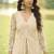 Cream wich net embroiderde plazoo suit