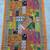 Orange Silk blend ajrak print mirror work saree