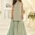 Sea-green embroidered gerogette sarara suit