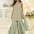 Sea-green embroidered gerogette sarara suit