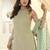 Sea-green embroidered gerogette sarara suit