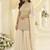 Cream embroidered gerogette sarara suit