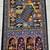 Navy blue Silk blend ajrak print mirror work saree