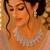 Beby pink color necklace set with earrings & maang tikka | kundan & agate stone | lekar gold plating