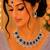 Purple color necklace set with earrings & maang tikka | kundan & agate stone | lekar gold plating
