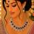 Majnat color necklace set with earrings & maang tikka | kundan & agate stone | lekar gold plating