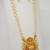Ruby green color necklace set with earrings, moti & agate stone, gold plated