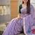 Lavender cotton silk saree with colorful floral weaving pallu with blouse