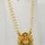 Green color necklace set with earrings, moti & agate stone, gold plated