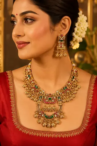 Rajagopura Grandeur Temple Necklace