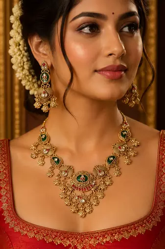 Padmavritta Imperial Temple Necklace