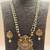 White color necklace set with earrings, moti & agate stone, gold plated