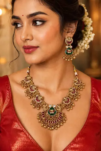 Chandraprabha Regal Temple Necklace