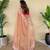 Orange embroiedery work two tone silk saree
