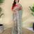 Green embroiedery work two tone silk saree