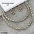 White color kundan & ad stone necklace set with earrings, gold plated