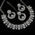 Beby pink rhodium-plated agate stone necklace set with earrings & maang tikka