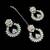 Beby pink rhodium-plated agate stone necklace set with earrings & maang tikka