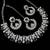 Purple rhodium-plated agate stone necklace set with earrings & maang tikka