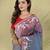 Lavender embroiedery work two tone silk saree