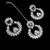 Purple rhodium-plated agate stone necklace set with earrings & maang tikka