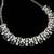 Purple rhodium-plated agate stone necklace set with earrings & maang tikka