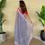 Lavender embroiedery work two tone silk saree