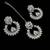 White rhodium-plated agate stone necklace set with earrings & maang tikka
