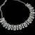 White rhodium-plated agate stone necklace set with earrings & maang tikka