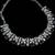 Blue rhodium-plated agate stone necklace set with earrings & maang tikka