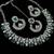 Green rhodium-plated agate stone necklace set with earrings & maang tikka