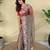Light brown embroiedery work two tone silk saree