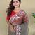 Light brown embroiedery work two tone silk saree