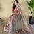 Light brown embroiedery work two tone silk saree