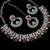Maroon rhodium-plated agate stone necklace set with earrings & maang tikka