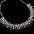 Maroon rhodium-plated agate stone necklace set with earrings & maang tikka