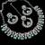 Pista rhodium-plated agate stone necklace set with earrings & maang tikka