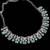 Pista rhodium-plated agate stone necklace set with earrings & maang tikka