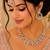 Pink  color necklace set with earrings and maang tikka     agate stone, antique gold plating