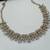 White color necklace set with earrings and maang tikka – agate stone, antique gold plating