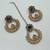 Blue color necklace set with earrings and maang tikka     agate stone, antique gold plating
