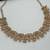 gold color necklace set with earrings and maang tikka     agate stone, antique gold plating
