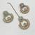 Pista color necklace set with earrings and maang tikka     agate stone, antique gold plating